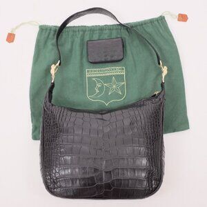 New Barry Kieselstein Cord bag purse crocodile alligator skin frog ladybug gold